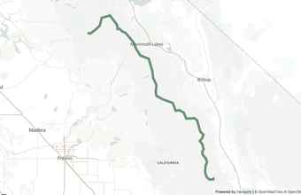 Overview map of John Muir Trail